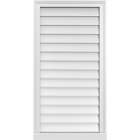 Ekena Millwork Vertical Surface Mount PVC Gable Vent w/ 2"W x 2"H , Brickmould Sill Frame, 22"W x 42"H GVPVE22X4203SN